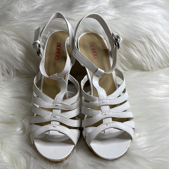 NWOT Bongo “Catalina” Strappy Sandal White Size 10M with a 4” Heel - Picture 3 of 13